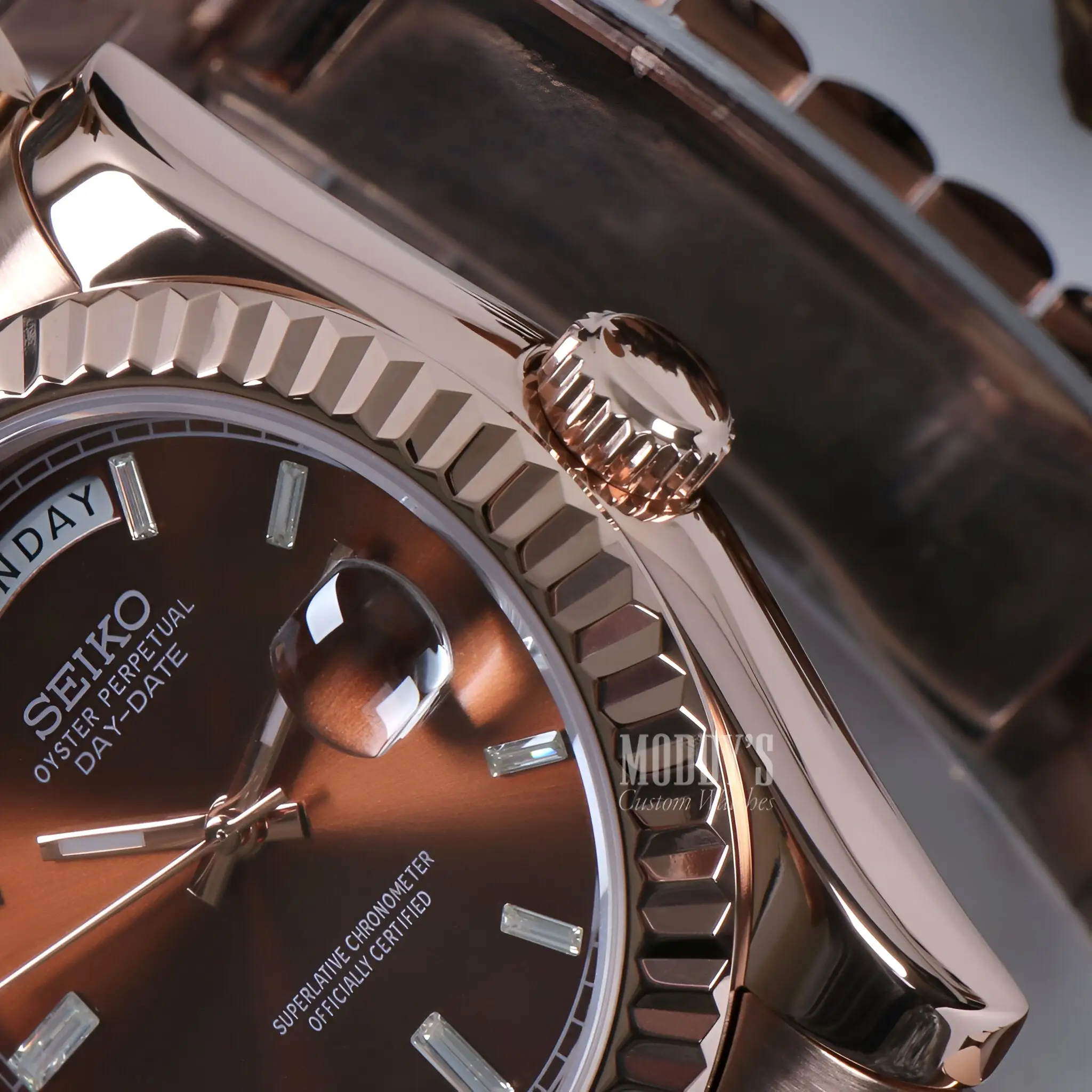 Seikojust | Daydate Rose Gold Chocolate - Image 5
